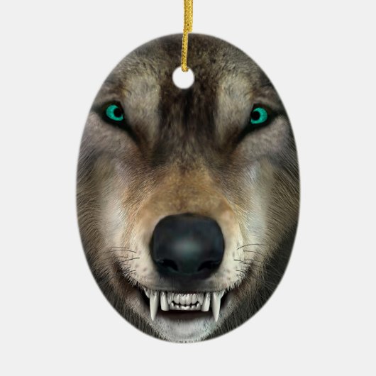 Wolf Keramisch Ornament (Voorkant)