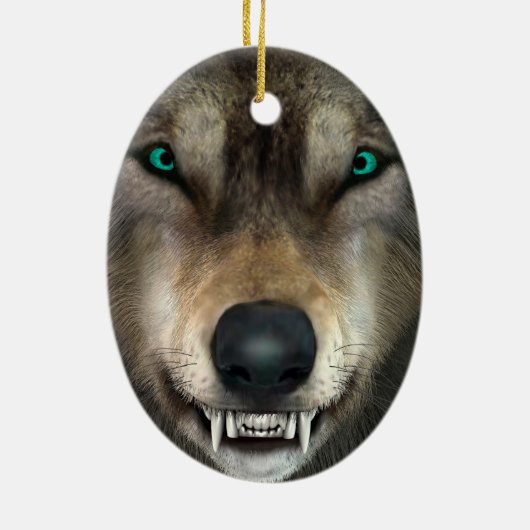 Wolf Keramisch Ornament (Achterkant)