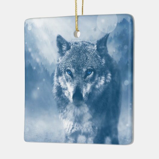 Wolf Keramisch Ornament (Links)