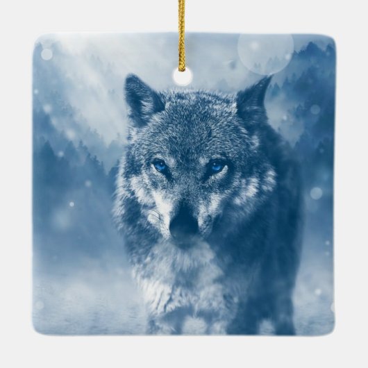 Wolf Keramisch Ornament (Achterkant)