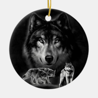 wolf keramisch ornament