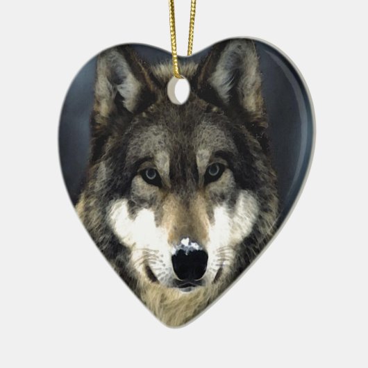 Wolf Keramisch Ornament (Links)
