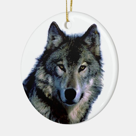 Wolf Keramisch Ornament (Links)