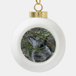 Wolf Keramische Bal Ornament