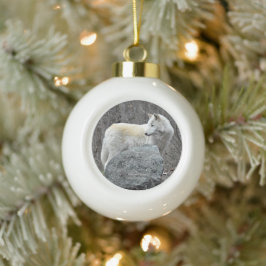 Wolf Keramische Bal Ornament