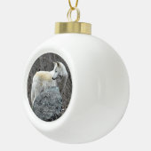 Wolf Keramische Bal Ornament (Rechts)