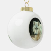 Wolf Keramische Bal Ornament (Links)