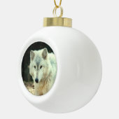 Wolf Keramische Bal Ornament (Rechts)
