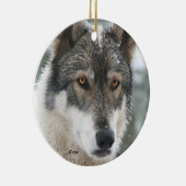 Wolf Keramische kerstboomversiering Keramisch Ornament (Rechts)
