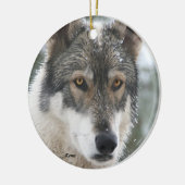 Wolf Keramische kerstboomversiering Keramisch Ornament (Links)