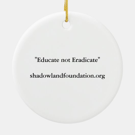 Wolf Keramische kerstboomversiering Keramisch Ornament (Achterkant)