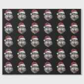 Wolf Kerst Grappig Kerstcadeau Dierenliefhebbers Cadeaupapier (Vlak)