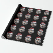 Wolf Kerst Grappig Kerstcadeau Dierenliefhebbers Cadeaupapier (Uitgerold)