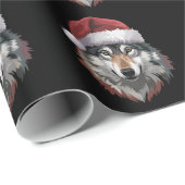 Wolf Kerst Grappig Kerstcadeau Dierenliefhebbers Cadeaupapier (Rol Hoek)