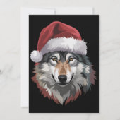 Wolf Kerst Grappig Kerstcadeau Dierenliefhebbers Kaart (Voorkant)