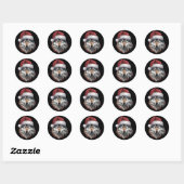 Wolf Kerst Grappig Kerstcadeau Dierenliefhebbers Ronde Sticker (Vel)