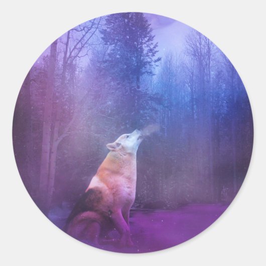 Wolf Kerst stickers (Voorkant)