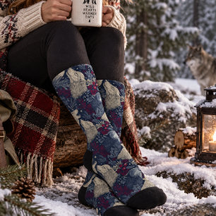 Wolf Kerst Winter Sokken