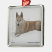 Wolf kerstboomversiering metalen ornament (Links)