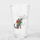 Wolf KerstHappy Howlidays Funny Glas (Achterkant)
