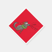 Wolf KerstHappy Howlidays Funny Servet (Hoek)