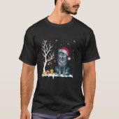 Wolf Kerstman Hoed Feestelijke Boom Licht Kerst Py T-shirt (Voorkant)