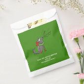 Wolf Kerstmis Funny Cute Kinderen Bedankzakje (Gezegeld)