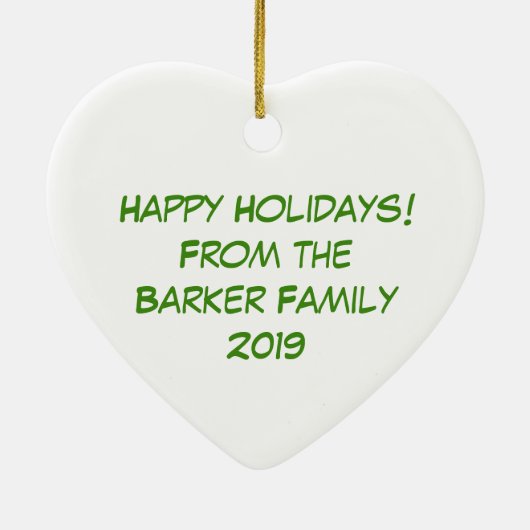 Wolf Kerstmis Funny Cute Kinderen Keramisch Ornament (Achterkant)