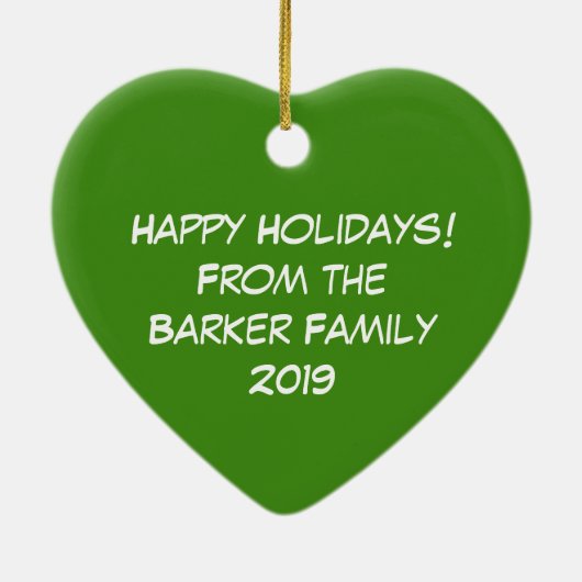 Wolf Kerstmis Funny Cute Kinderen Keramisch Ornament (Achterkant)