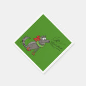 Wolf Kerstmis Funny Cute Kinderen Servet (Hoek)
