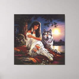 Wolf Kijk Canvas Afdruk