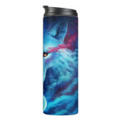 Wolf kijkt over Moon Thermosbeker (Geroteerd rechts)