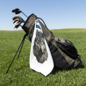 wolf king unlock your power golfhanddoek (Groen)