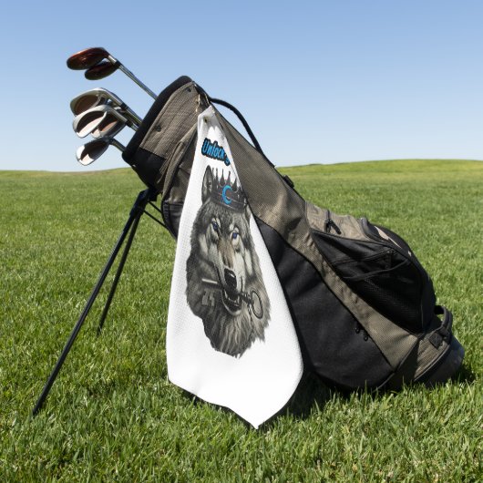 wolf king unlock your power golfhanddoek (Groen)