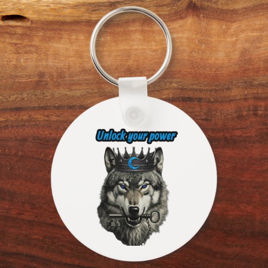 wolf king unlock your power sleutelhanger (Voorkant)