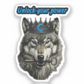 wolf king unlock your power sticker (Voorkant)