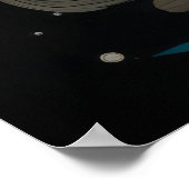 Wolf Kleurrijke Dier Betoverend Abstract Poster (Hoek)