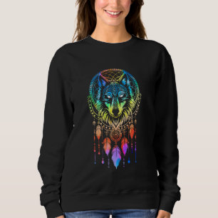 Wolf Kleurrijke Dreamcatcher Dierenvrienden Boys G Trui