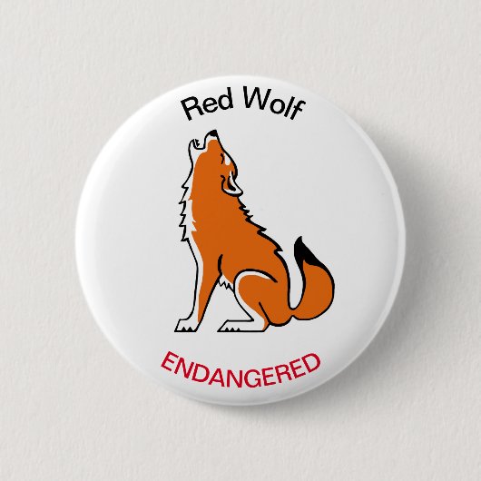 Wolf - knop ronde button 5,7 cm (Voorkant)