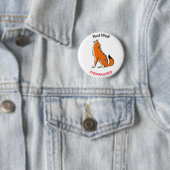 Wolf - knop ronde button 5,7 cm (In situ)