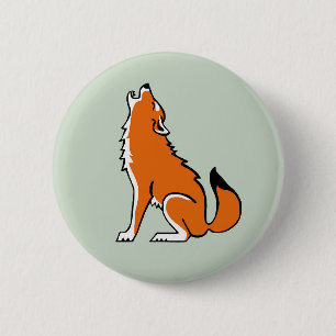 Wolf - knop ronde button 5,7 cm