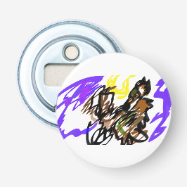 Wolf koele vreugde button flesopener