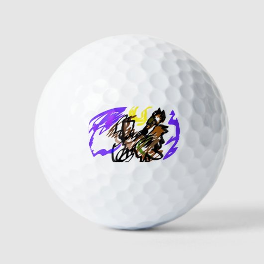 Wolf koele vreugde golfballen (Voorkant)