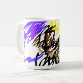 Wolf koele vreugde koffiemok (Voorkant links)
