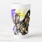 Wolf koele vreugde latte mok (Voorkant)