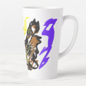 Wolf koele vreugde latte mok (Rechts)