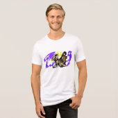 Wolf koele vreugde Tri-Blend shirt (Voorkant volledig)