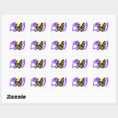 Wolf koele vreugde vierkante sticker (Vel)