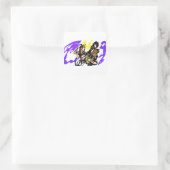 Wolf koele vreugde vierkante sticker (Tas)
