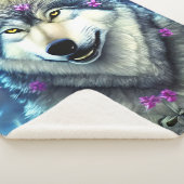 Wolf, koning van het bos sherpa deken (3/4)